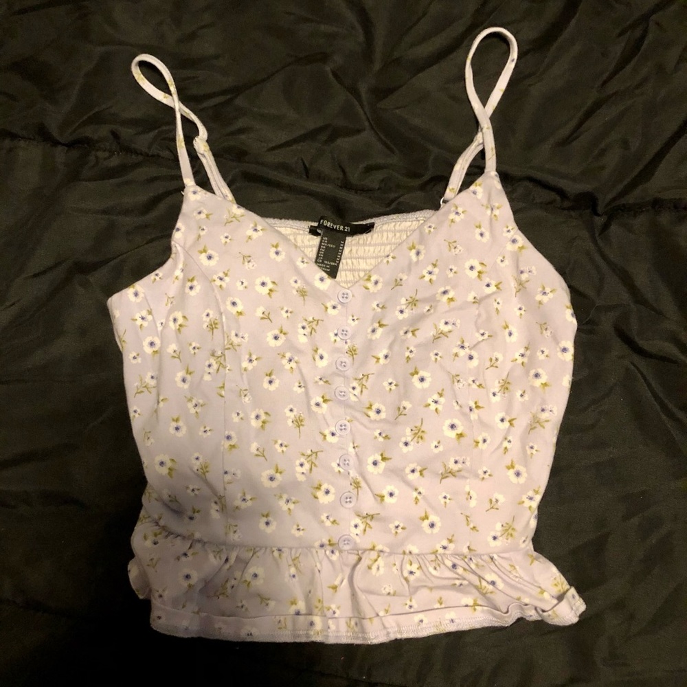 Forever 21 floral crop top